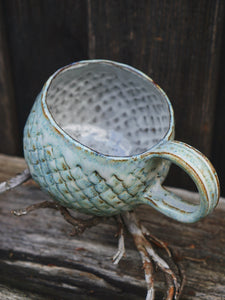 Big Magic Dragon Mug  - White Mint