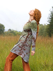 Cozy Oversized Long Sleeve Dress - Mineral Copper Flakes
