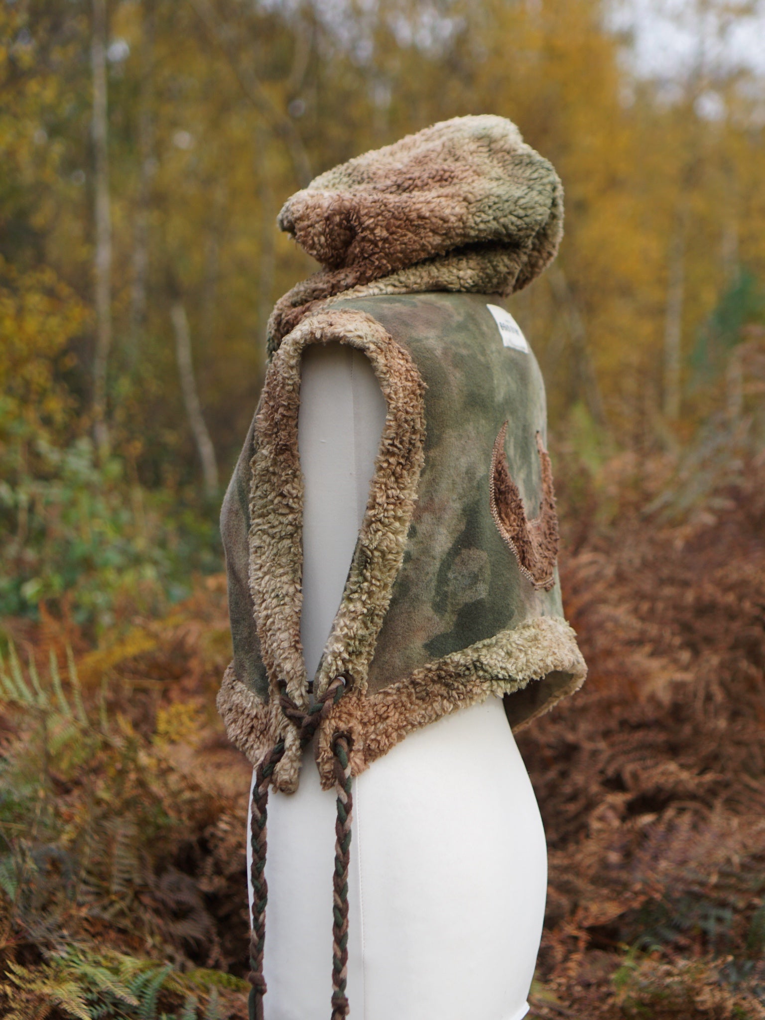 Hoodie Vest - Vintage Jade