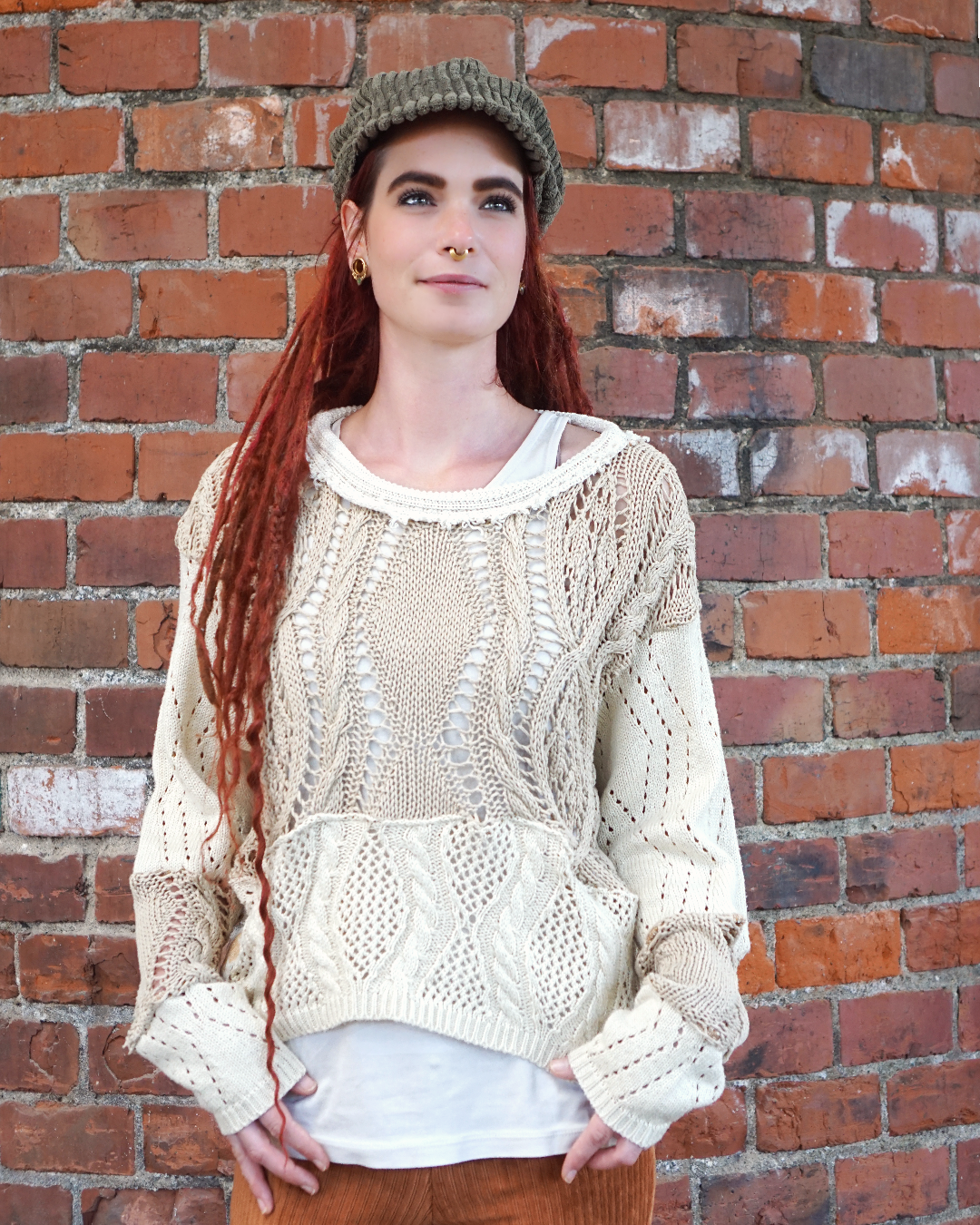 Knit Oversize Jumper - Natural beige