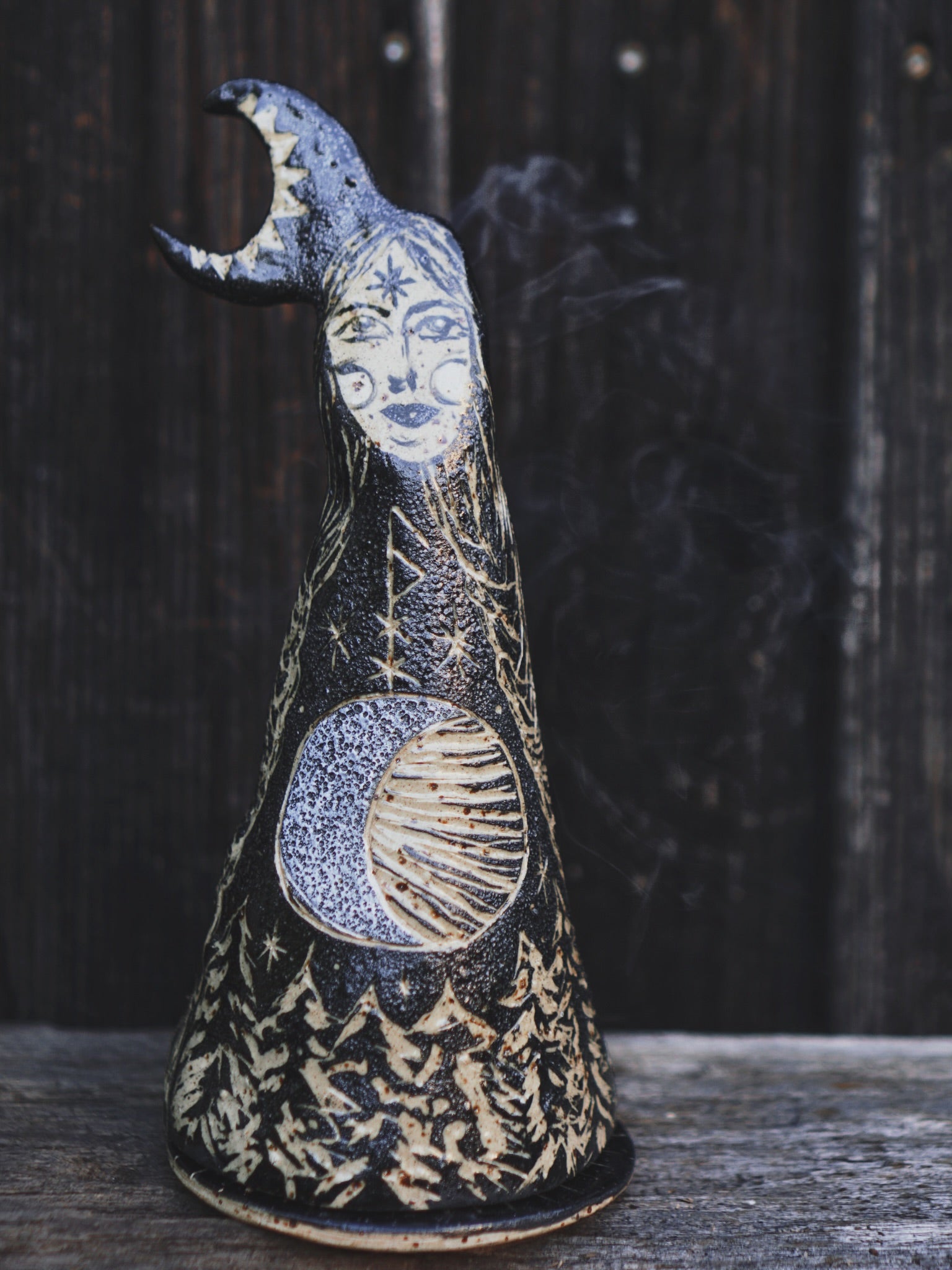 Moon Sister Incense Burner - Black