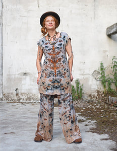 Natural Habitat Comfy Flare Trousers  - Earth Treasure / Copper Flakes