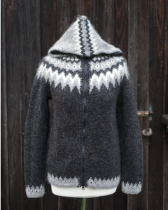 Iceland Hoodie Knit Cardigan -  Anthracite