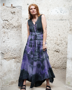 Ella Maxi Dress - Black Purple