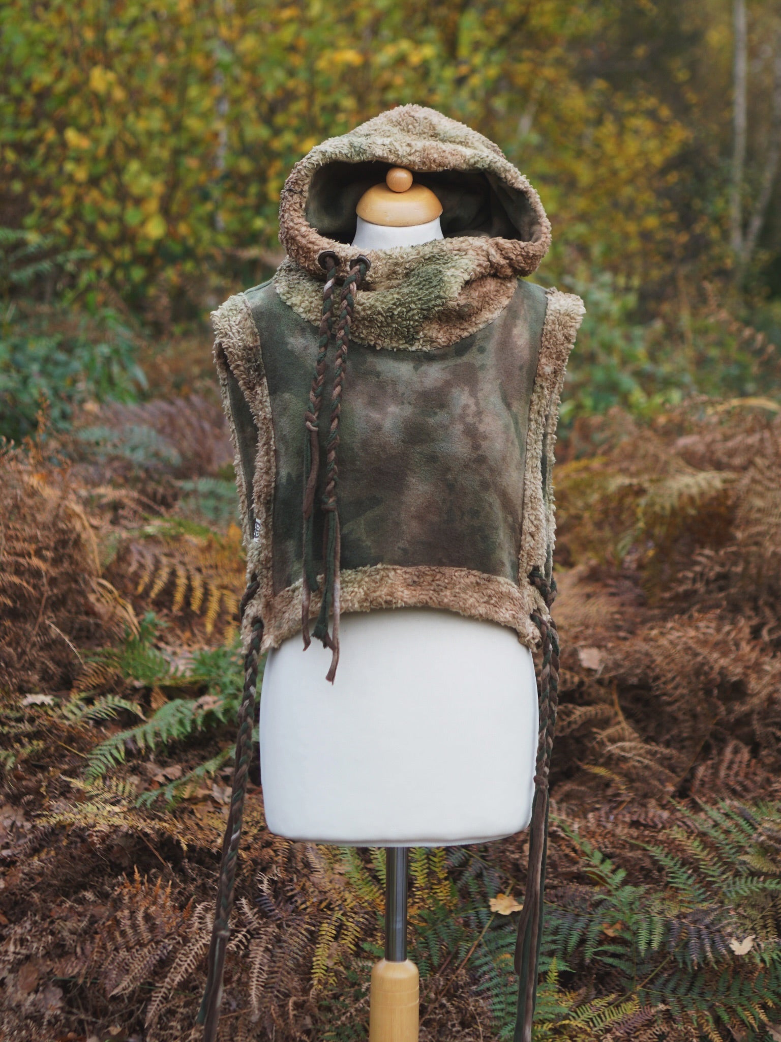 Hoodie Vest - Vintage Jade