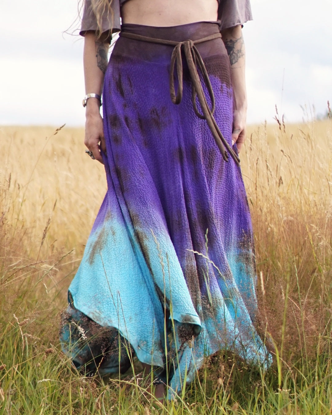 Ella Maxi Dance Skirt - purple mint flash