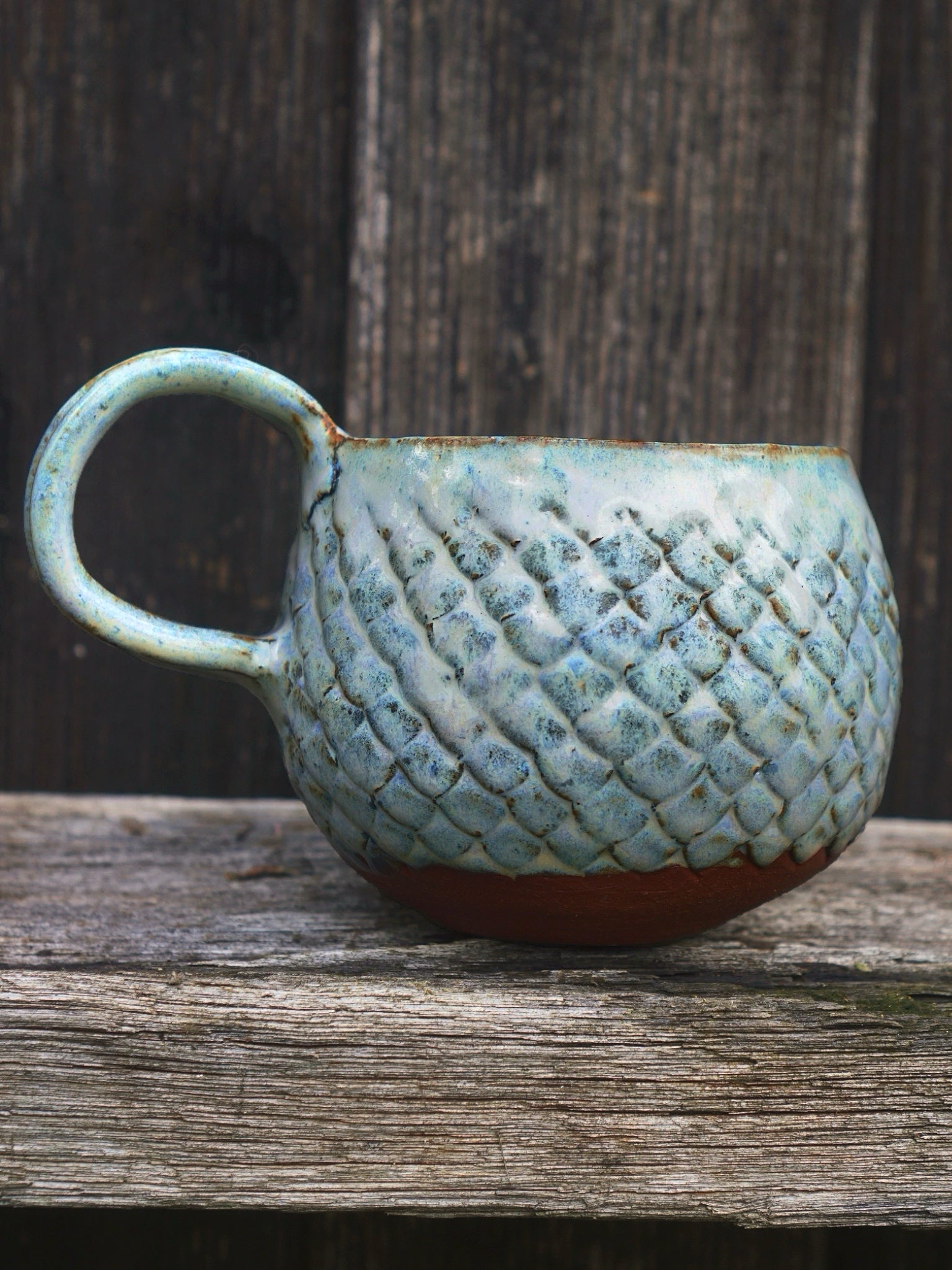 Big Magic Dragon Mug  - White Mint