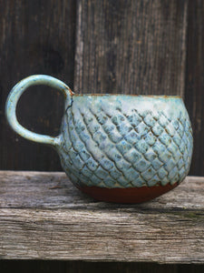 Big Magic Dragon Mug  - White Mint