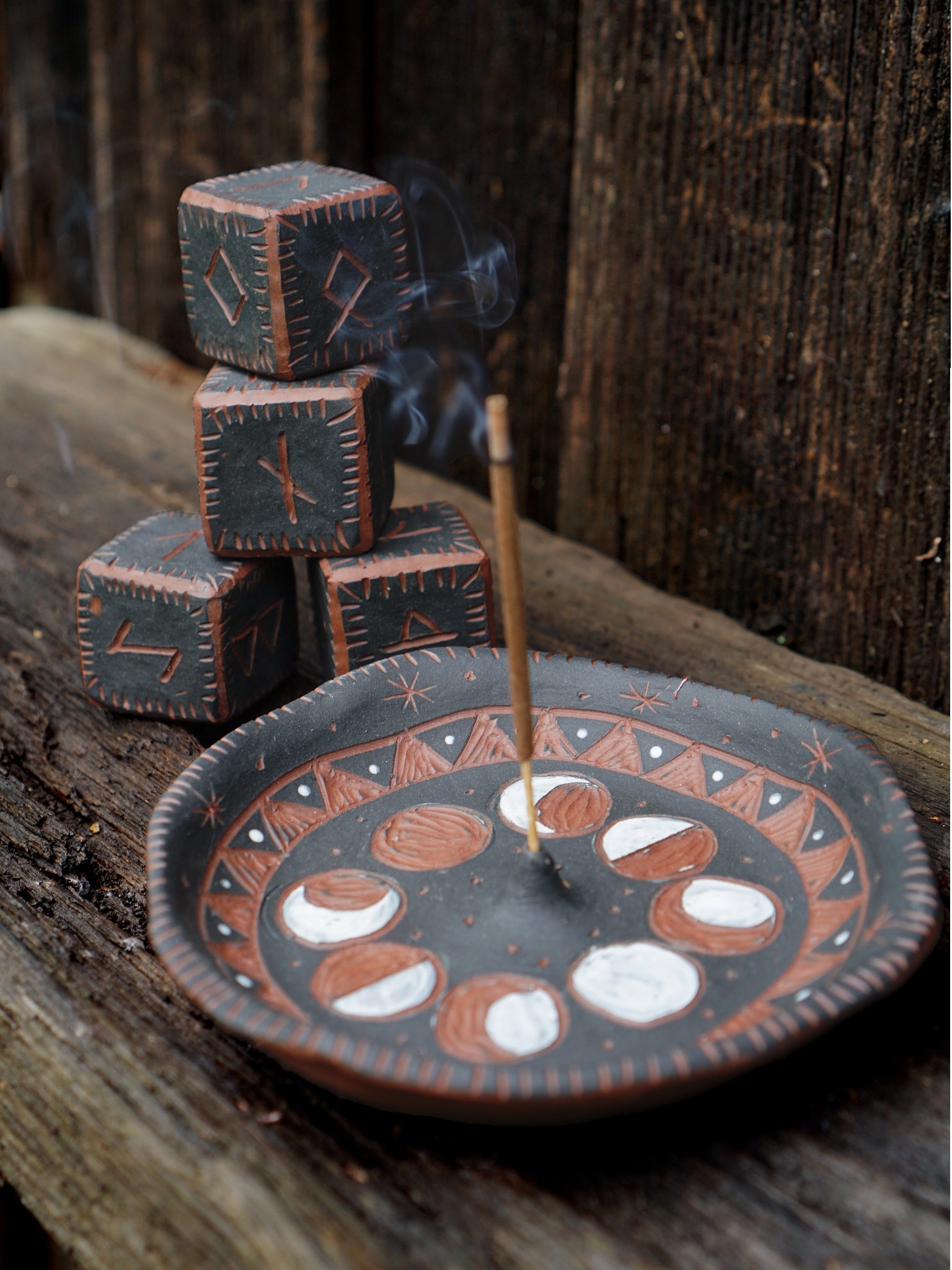 Runen Würfel Set Elder Futhark black or white