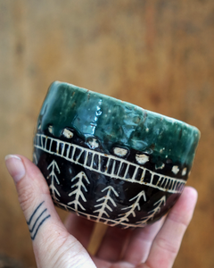 Cocoa Ceremony Woodland Mug -Green