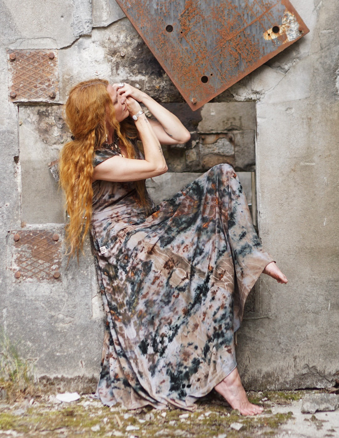 Natural Habitat Cozy Maxi Dress - Earth Treasure  / Copper Flakes