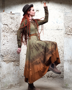 Ella Maxi Dress - Olive Dragon Blood