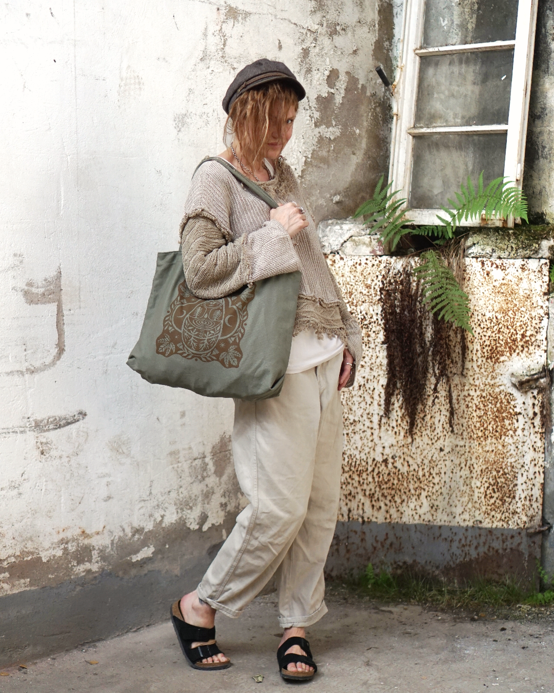 Tote Bag Keeper of the Forest - Green / Brown