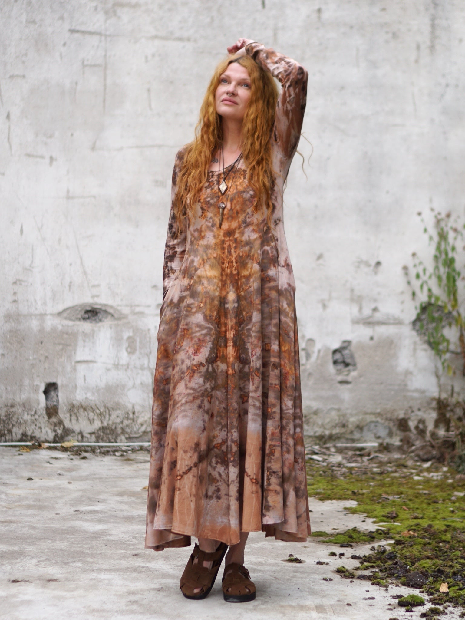 Natural Habitat Cozy Maxi Dress - Copper Flakes Clay
