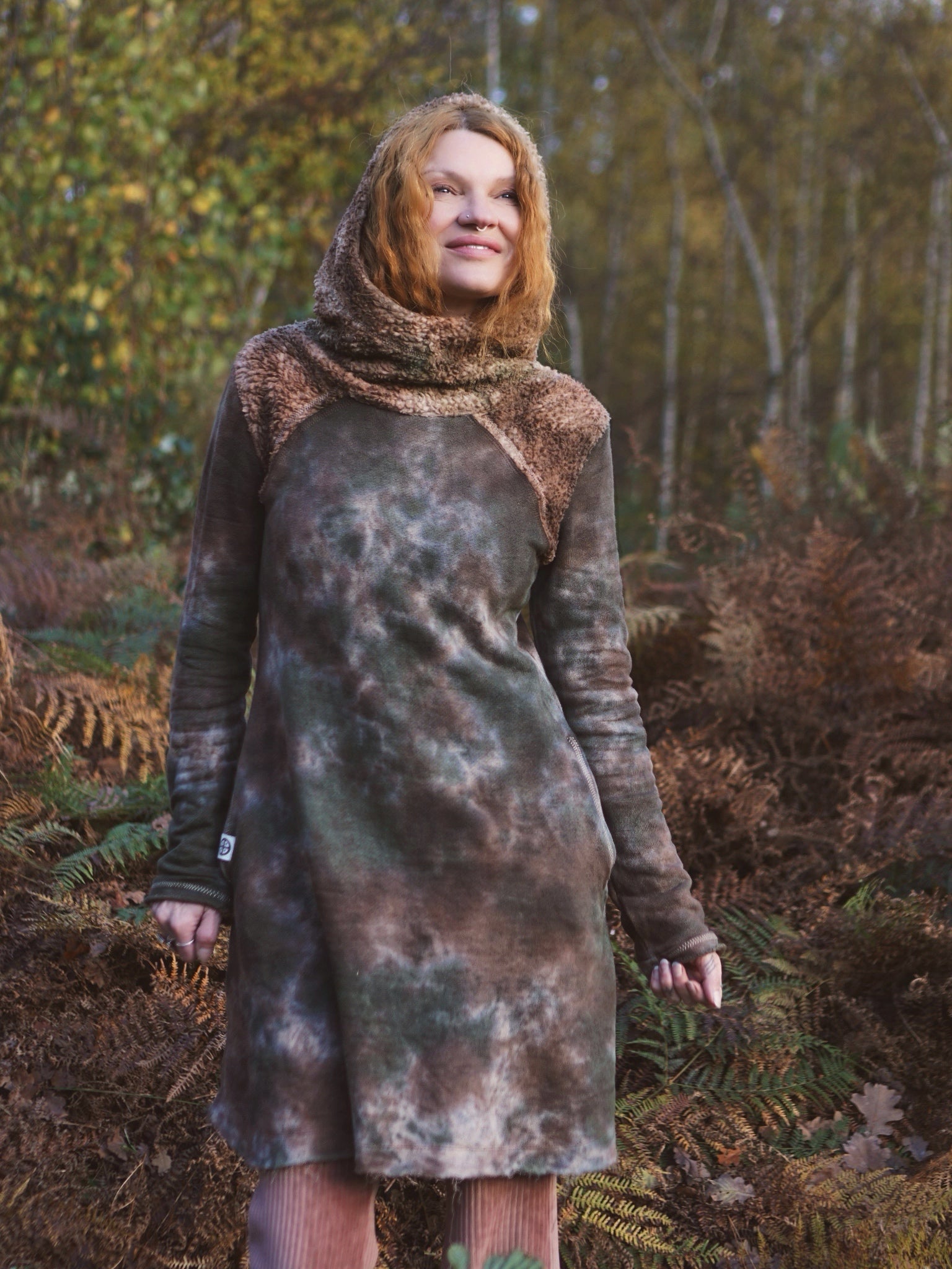 Moon Hemp Long Hoodie - Autumn Fern