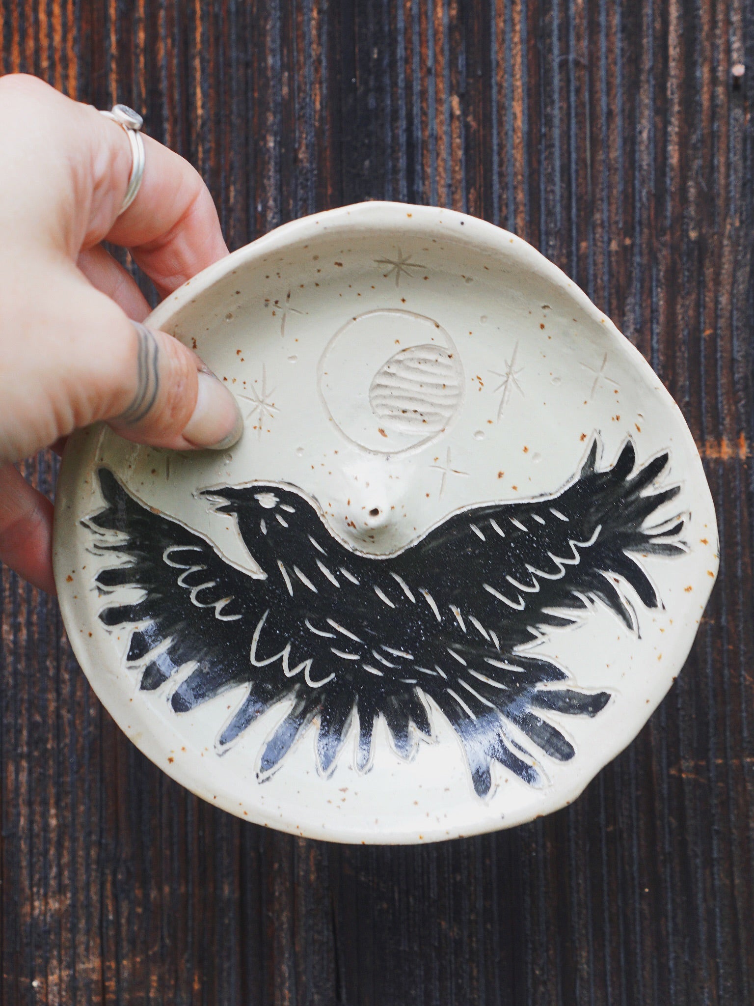 Incense Burner - Raven