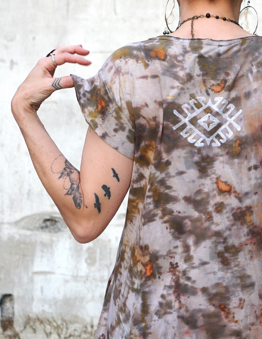Natural Habitat Midi Relaxed Dress - Copper Flakes/Clay