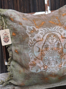 Cushion Cover KEEPER OF THE WOODS - Copper Flakes Mineral