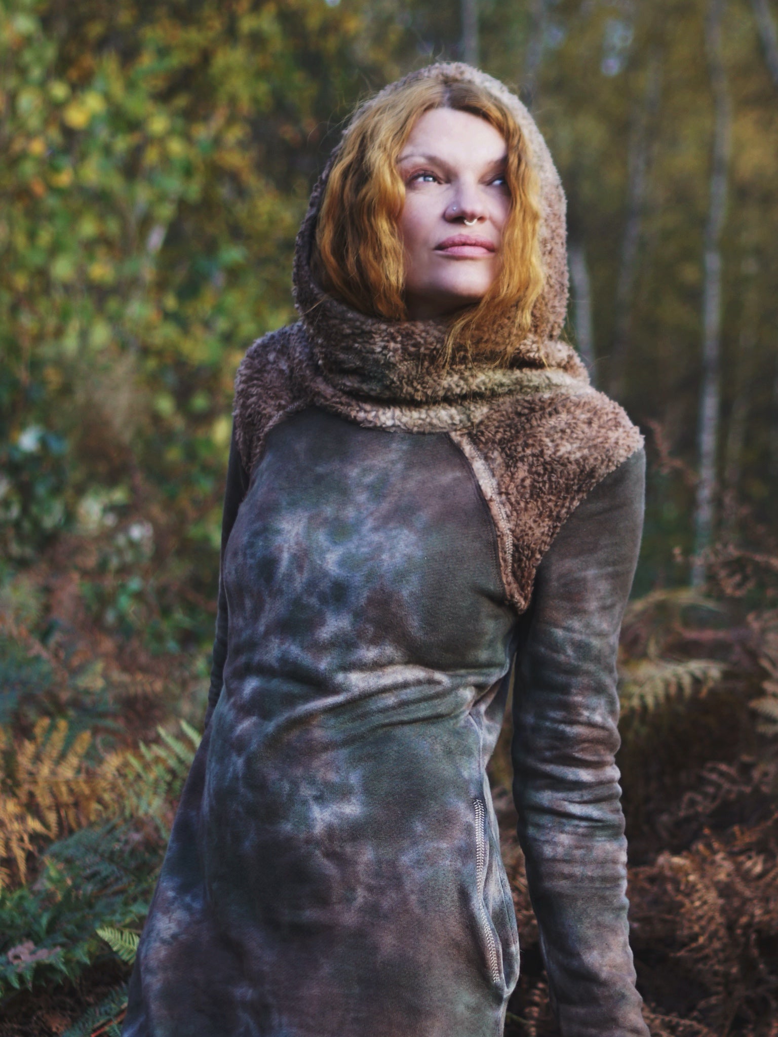 Moon Hemp Long Hoodie - Autumn Fern