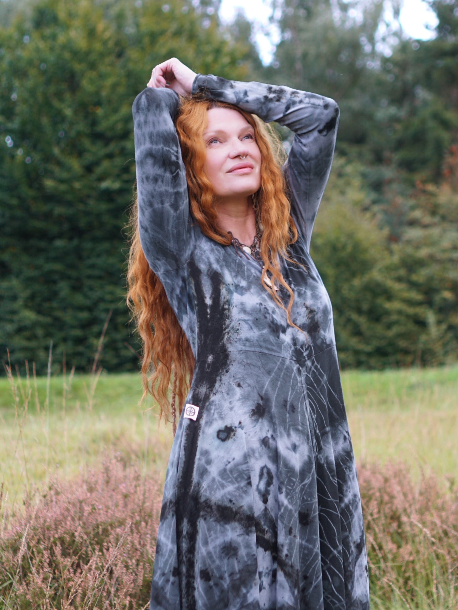 Natural Habitat Cozy Maxi Dress - Black Grey