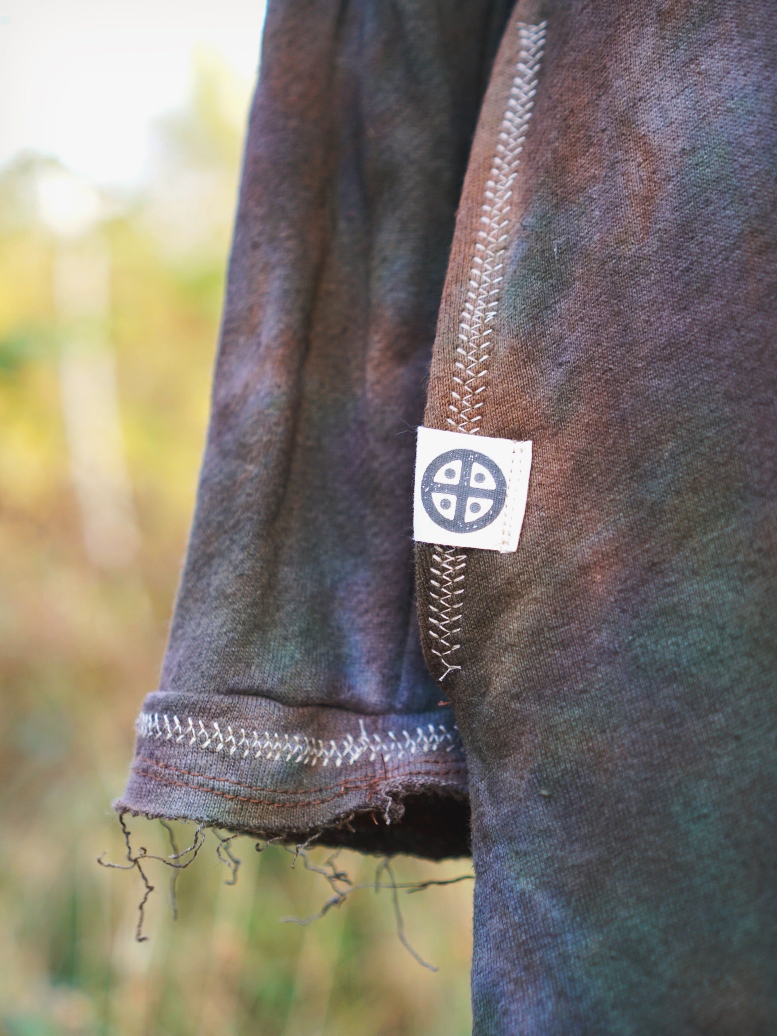 Moon Hemp Long Hoodie - Fallen Leafs