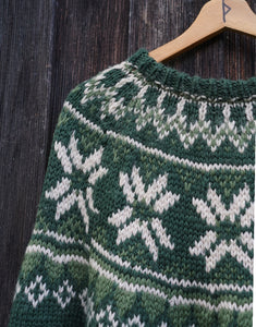 Iceland Knit  Sweater - Green Shades