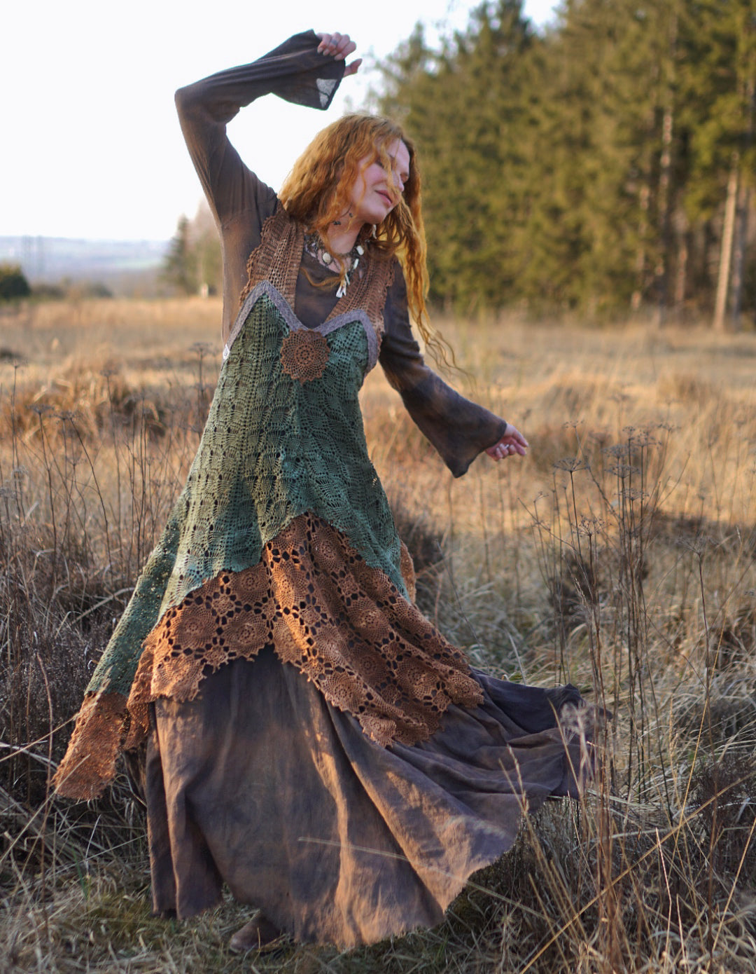 Crochet Patchwork Dress  -  Spring Vibe