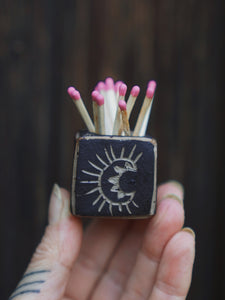 Magic Matchbox Lighter, Storage and Candleholder - Black