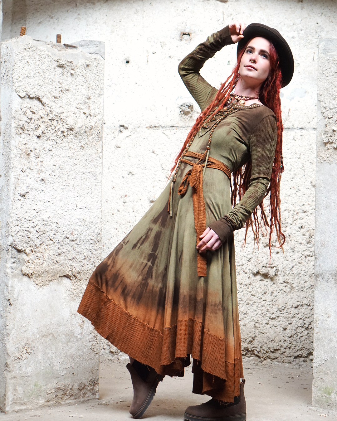 Ella Maxi Dress - Olive Dragon Blood