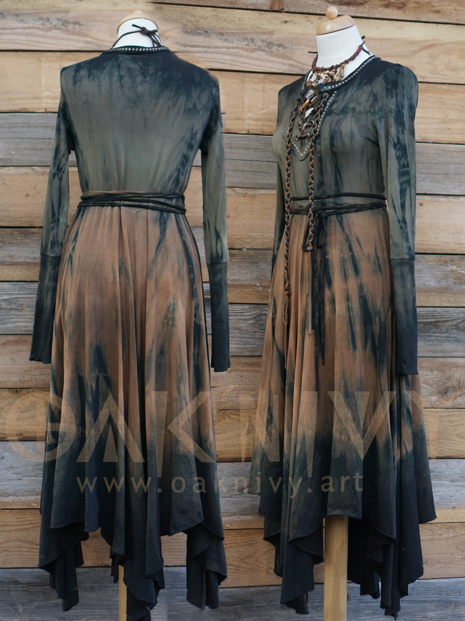 Ella Dress - Black Soil /Olive