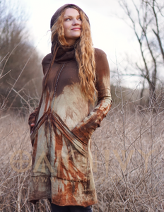 Fauna Hoodie Dress - Rusty Vintage Jade