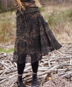 Crochet Skirt - Black Soil