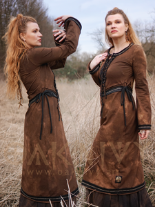 Knutdottir Dress with Necklace - Brown