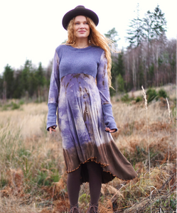 Knit Mix Dress - Lavender Mist