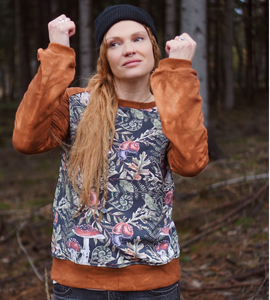 Woodland Raglan Sweater - Rust