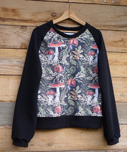 Woodland Raglan Sweater- Black