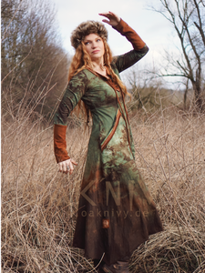 Urban Viking Maxi Dress - Olive/ Dragon Blood Oak'n Ivy Art Urban Viking Maxi Dress - Olive/ Dragon Blood Oak'n Ivy Art