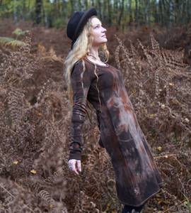 Midi Long Sleeve Dress - Chestnut Mushroom