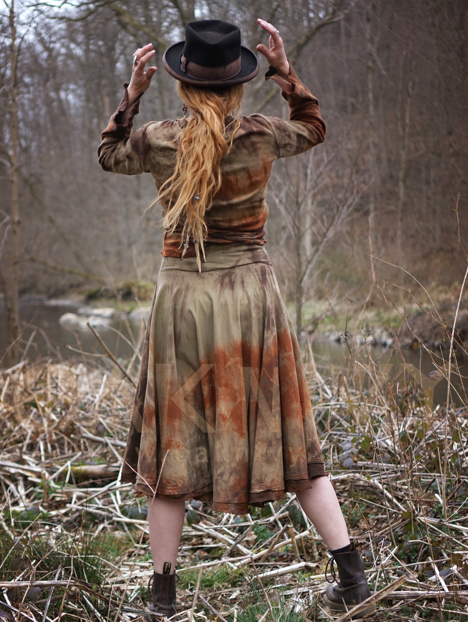 Flared Skirt - Rusty Vintage Jade