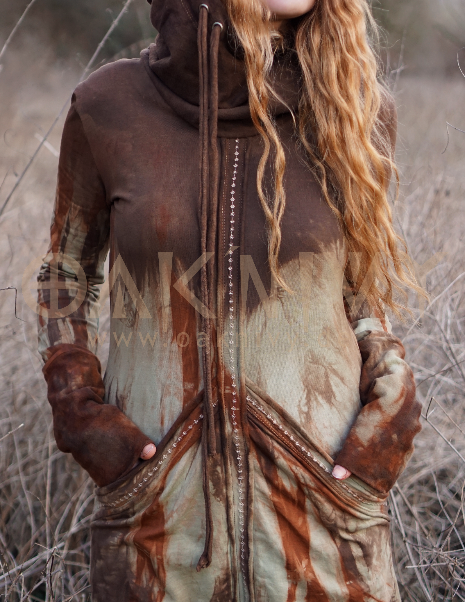 Fauna Hoodie Dress - Rusty Vintage Jade